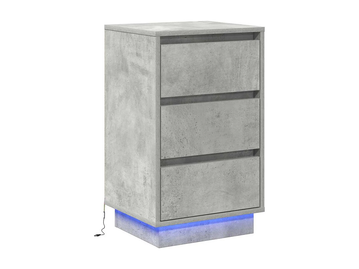 Nachttisch-Beistelltisch Beton Grau 39 x 34,5 x 65 cm Holzwerkstoff SHL94270