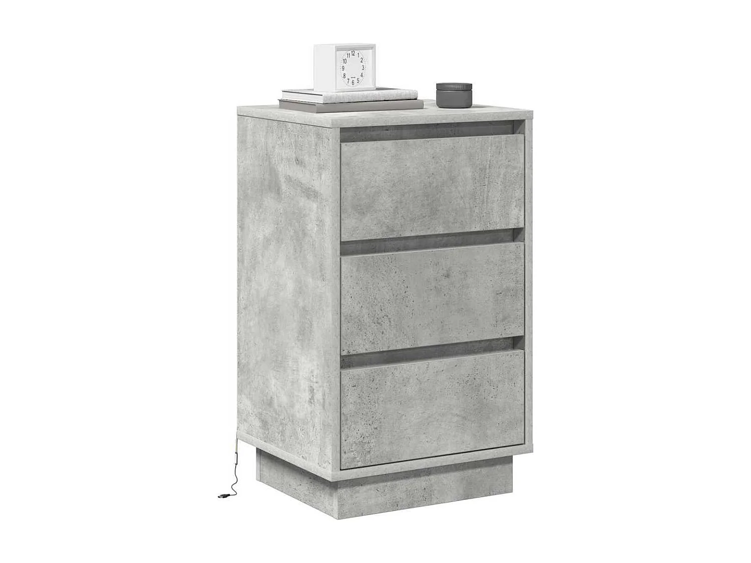 Nachttisch-Beistelltisch Beton Grau 39 x 34,5 x 65 cm Holzwerkstoff SHL94270