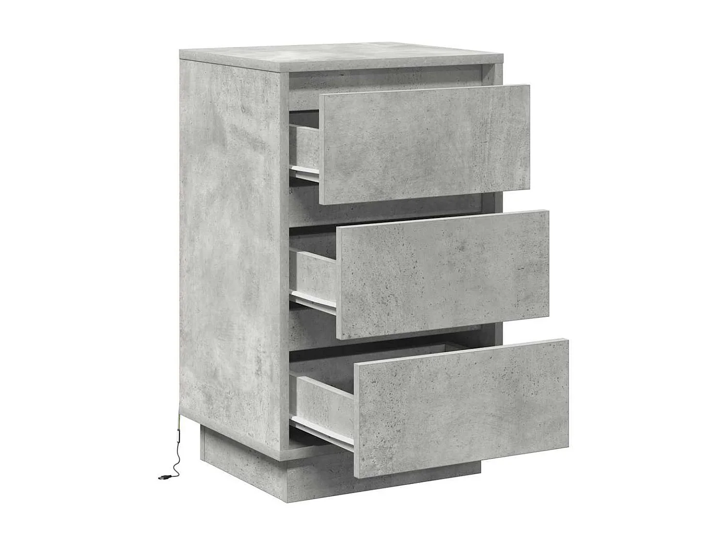 Nachttisch-Beistelltisch Beton Grau 39 x 34,5 x 65 cm Holzwerkstoff SHL94270