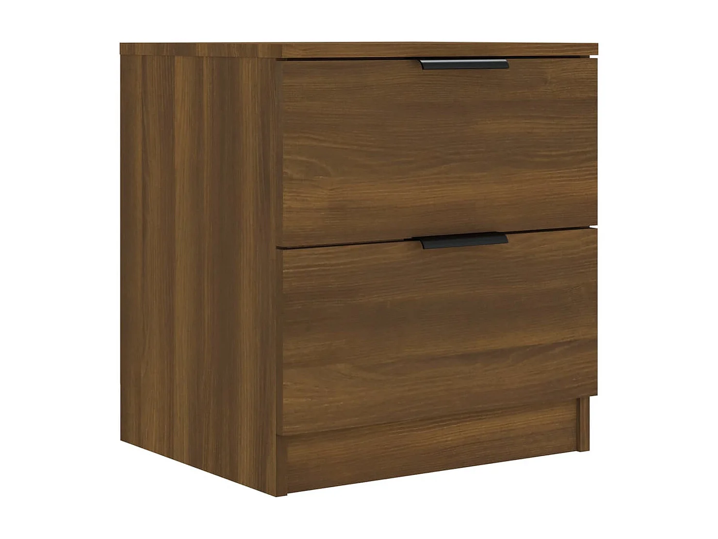 Nachttisch 2er Set-Beistelltisch-Nachttischkommode Braun Eichen-Optik Holzwerkstoff SHL29324