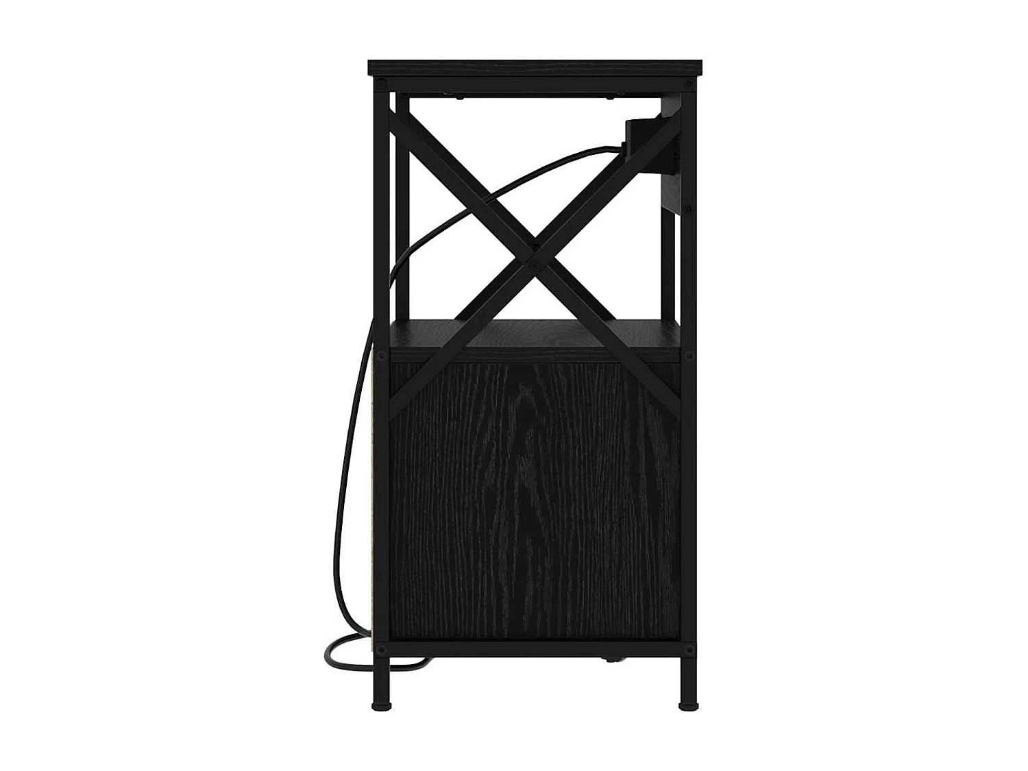 Mesita de Noche | Armario de Noche | Mesilla de noche con cajón Roble negro 40x31x60 cm