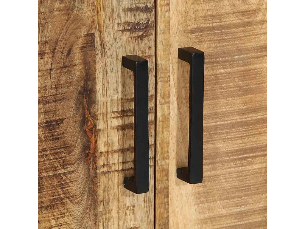 Table de chevet-Table d'appoint Marron et noir 50x30x45 cm