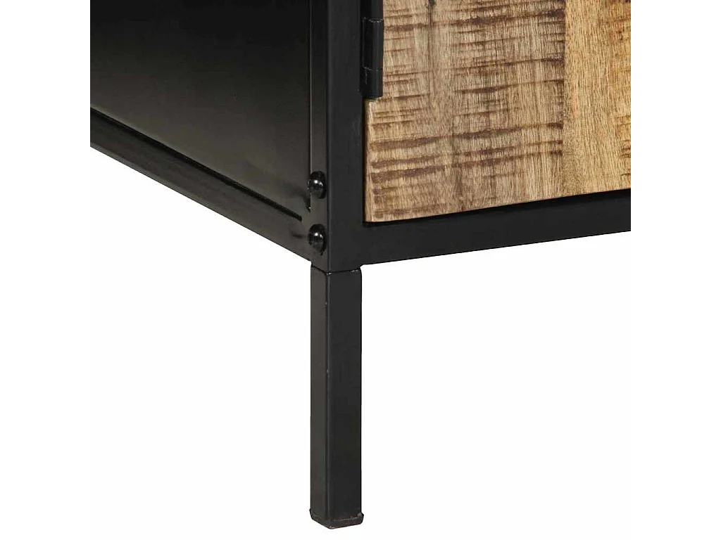 Table de chevet-Table d'appoint Marron et noir 50x30x45 cm