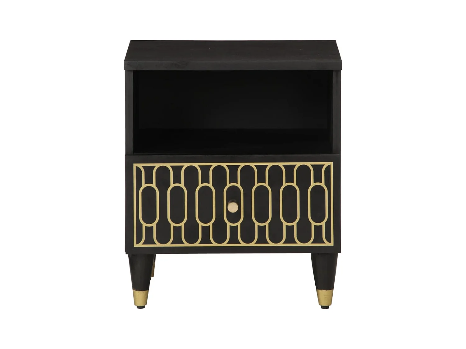 Mesita de noche | Mesilla de noche de madera maciza de mango 40x33x46 cm