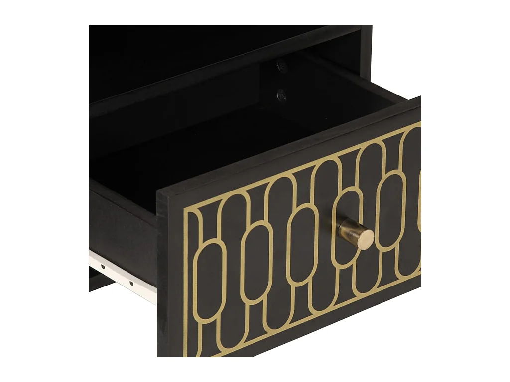 Mesita de noche | Mesilla de noche de madera maciza de mango 40x33x46 cm