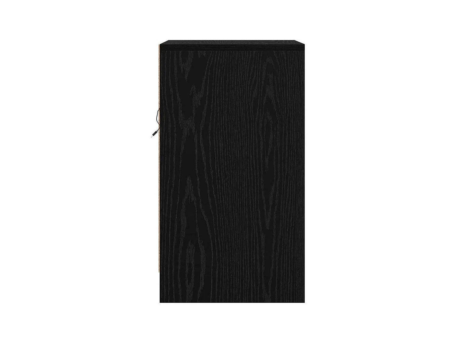 Mesita de Noche | Armario de Noche con cajón con Roble negro 38x34x61 cm