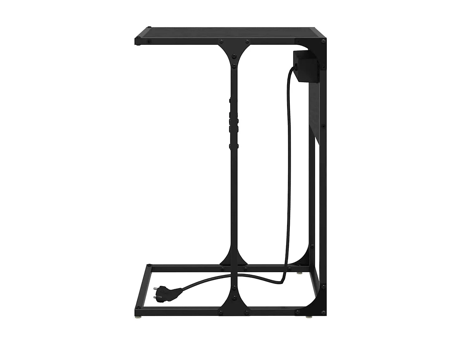 Mesa de Noche | Mesa auxiliar | Mesita de noche Roble negro Madera contrachapada