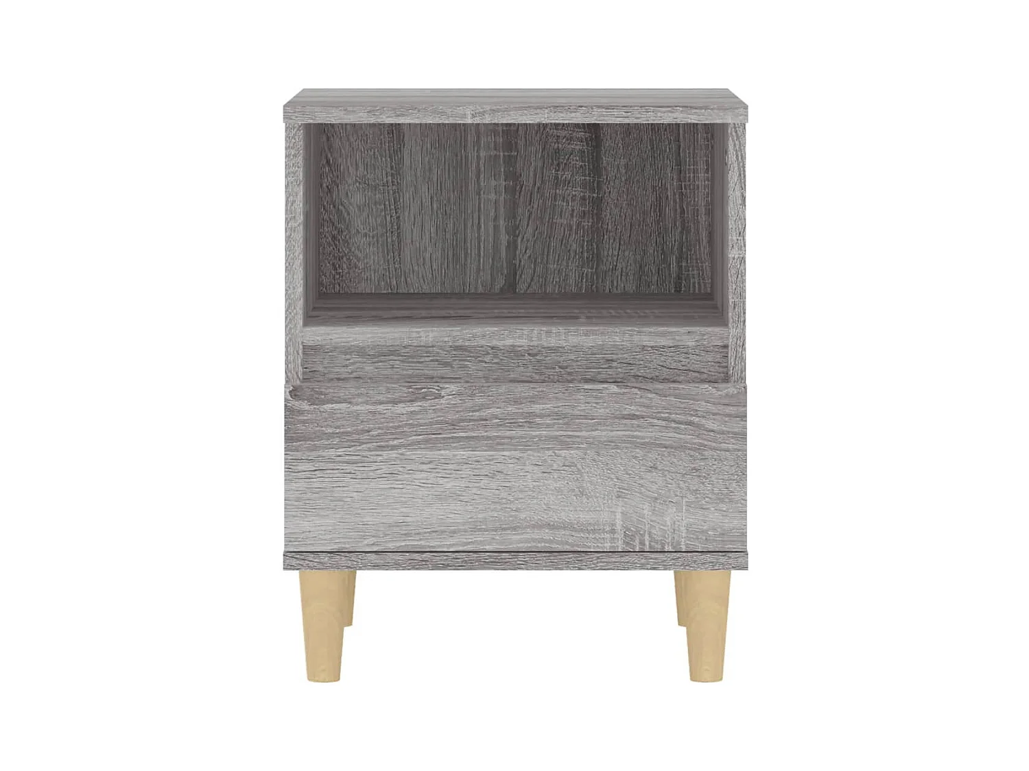 Tables de chevet lot de 2 avec compartiments ouverts Sonoma gris 40x35x50 cm