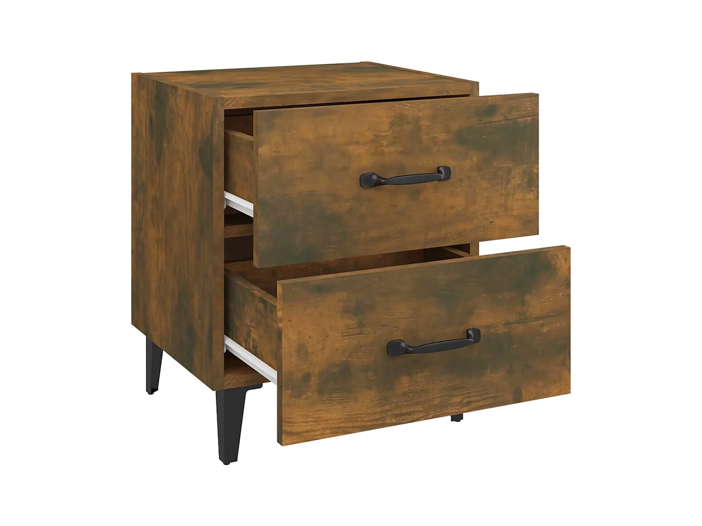 Mesita de noche | Mesilla de noche color roble ahumado 40x35x47,5 cm