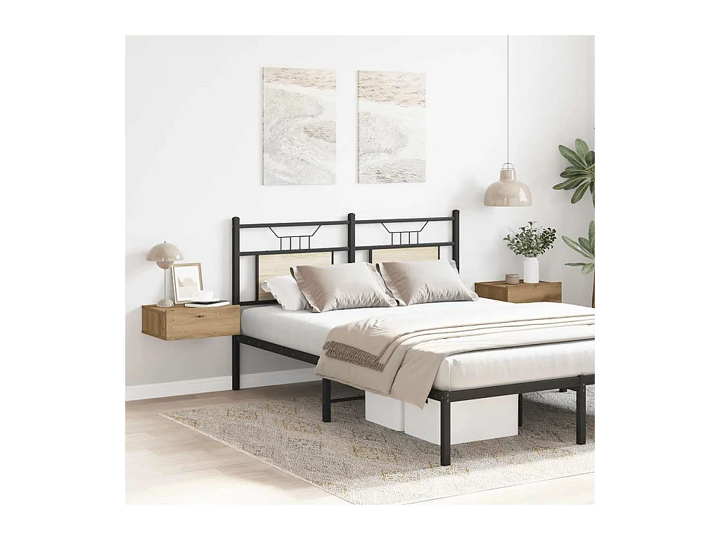 Mesitas de noche | Mesilla de noche flotantes 2 uds roble artesanal 40x32x15cm