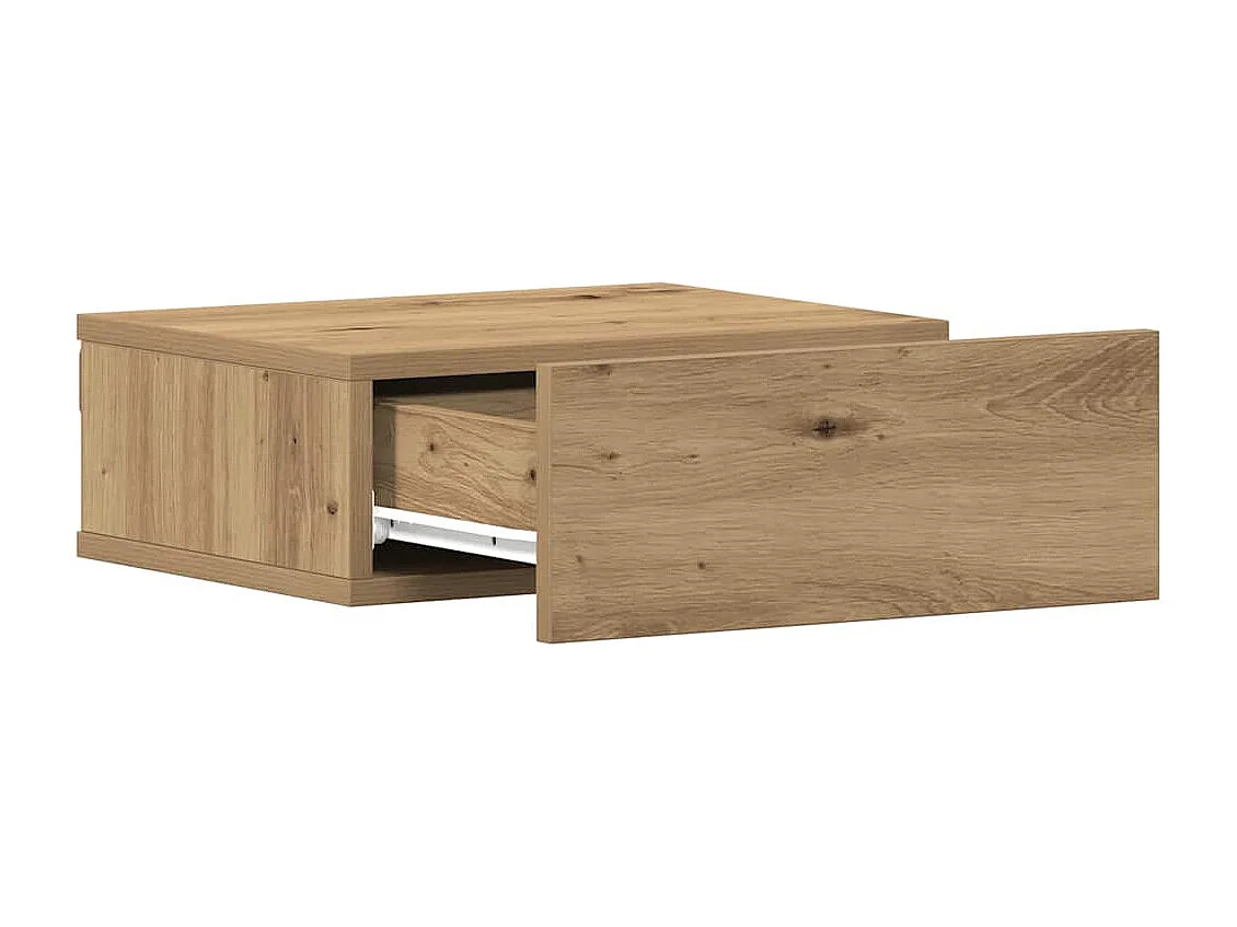 Nachttisch hängend 2er Set | Wand-Nachttische Artisan-Eiche 40x32x15 cm SHL13889