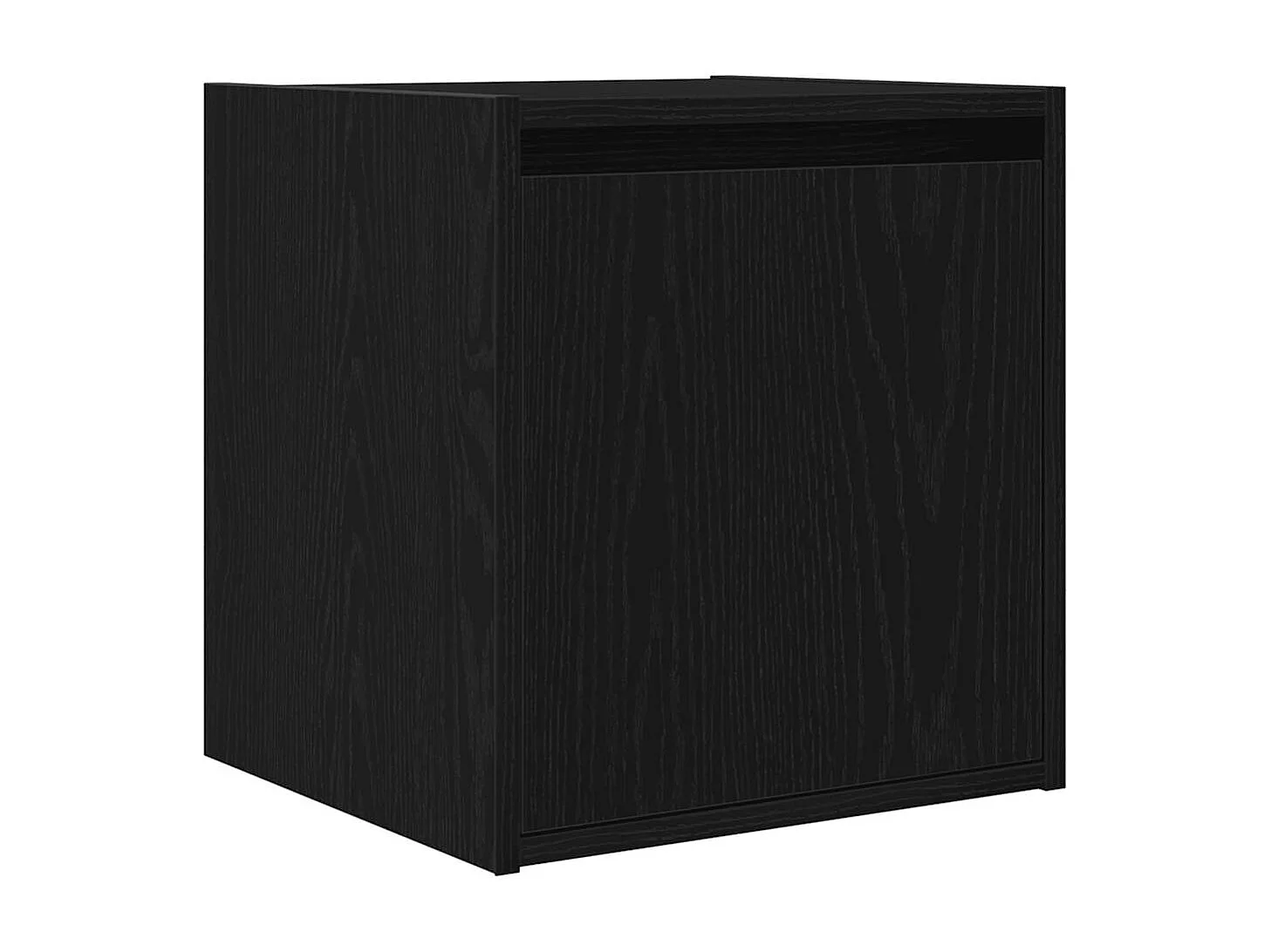 Nachttisch hängend 2er Set | Wand-Nachttische Schwarz 38x34x40 cm SHL94364