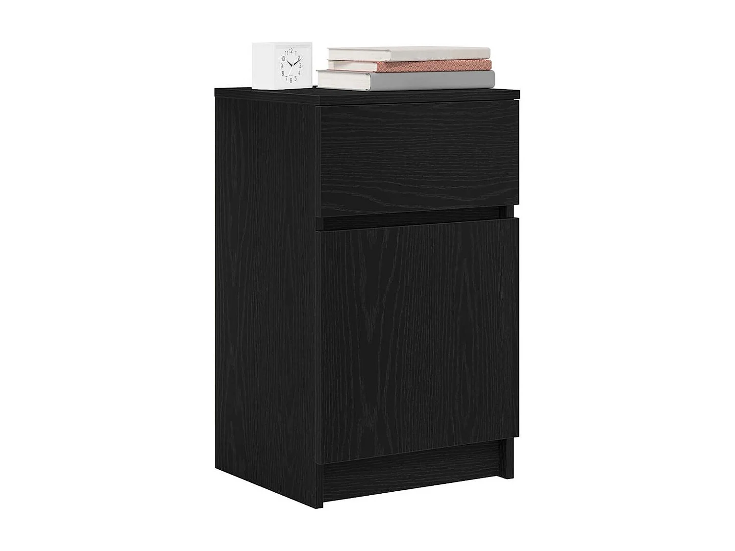 Nachttisch-Beistelltisch-Nachtschrank Schwarz 39x35x65 cm Holzwerkstoff SHL92999