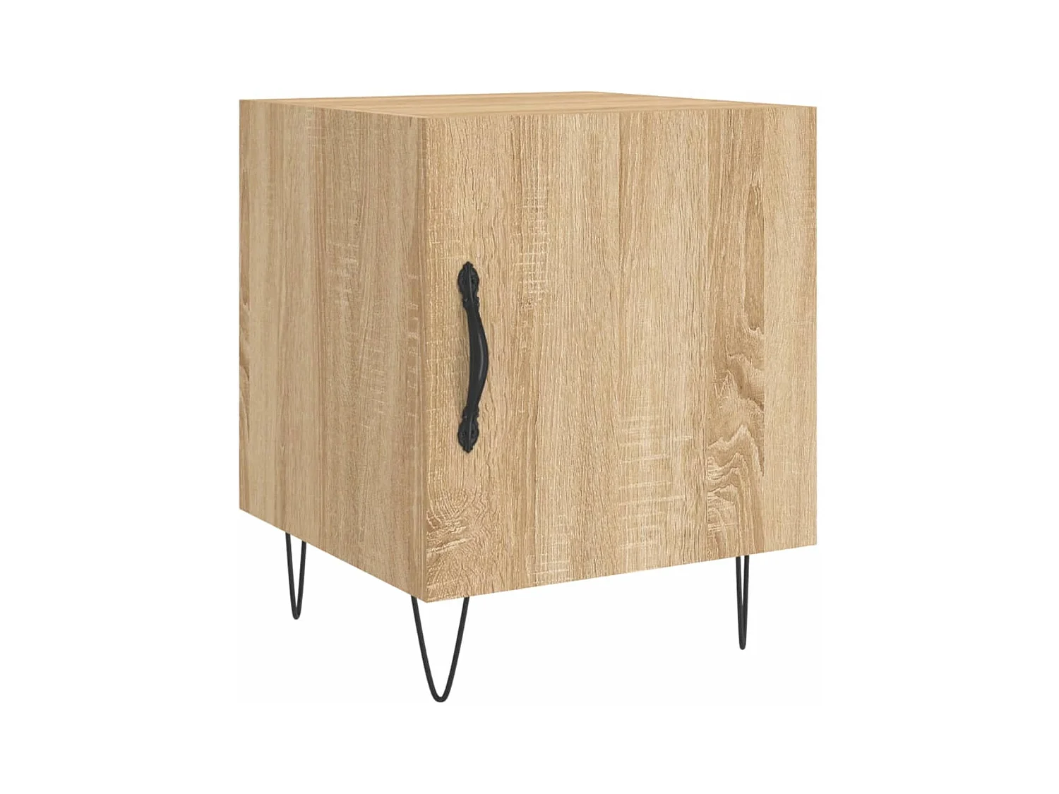 Mesitas de noche | Mesilla de noche 2 uds madera ingeniería roble Sonoma 40x40x50 cm