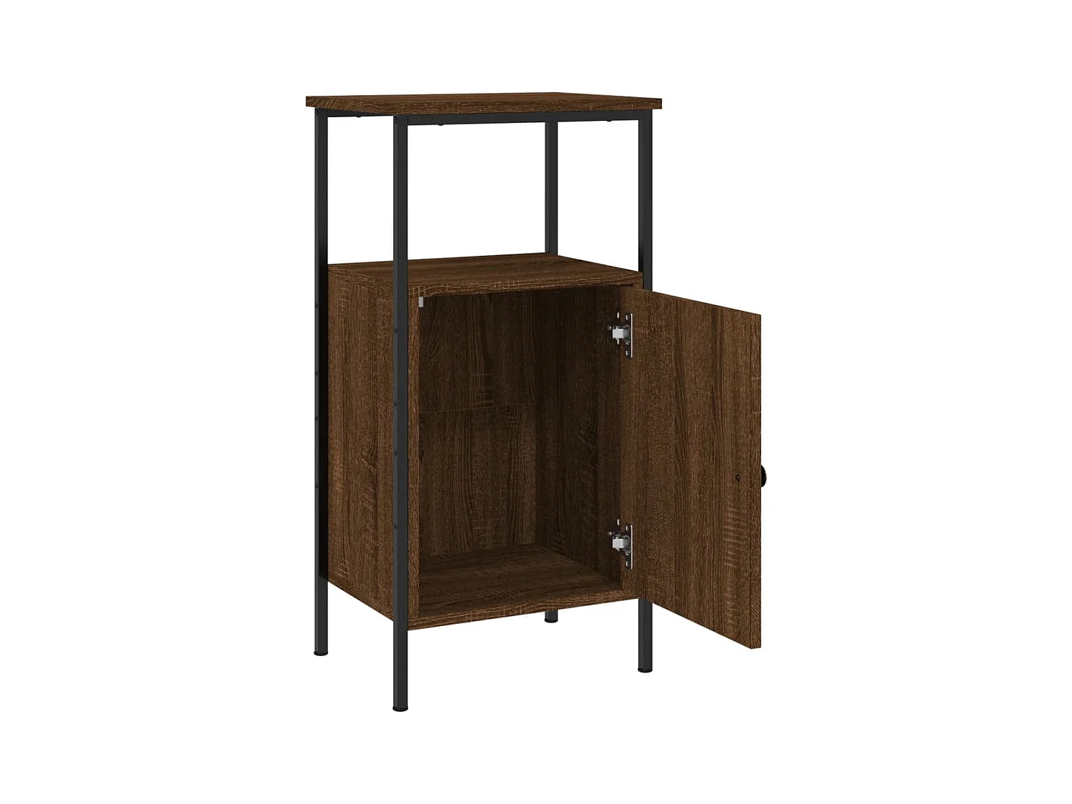 Mesita de noche | Mesilla de noche madera de ingeniería roble marrón 41x31x80 cm