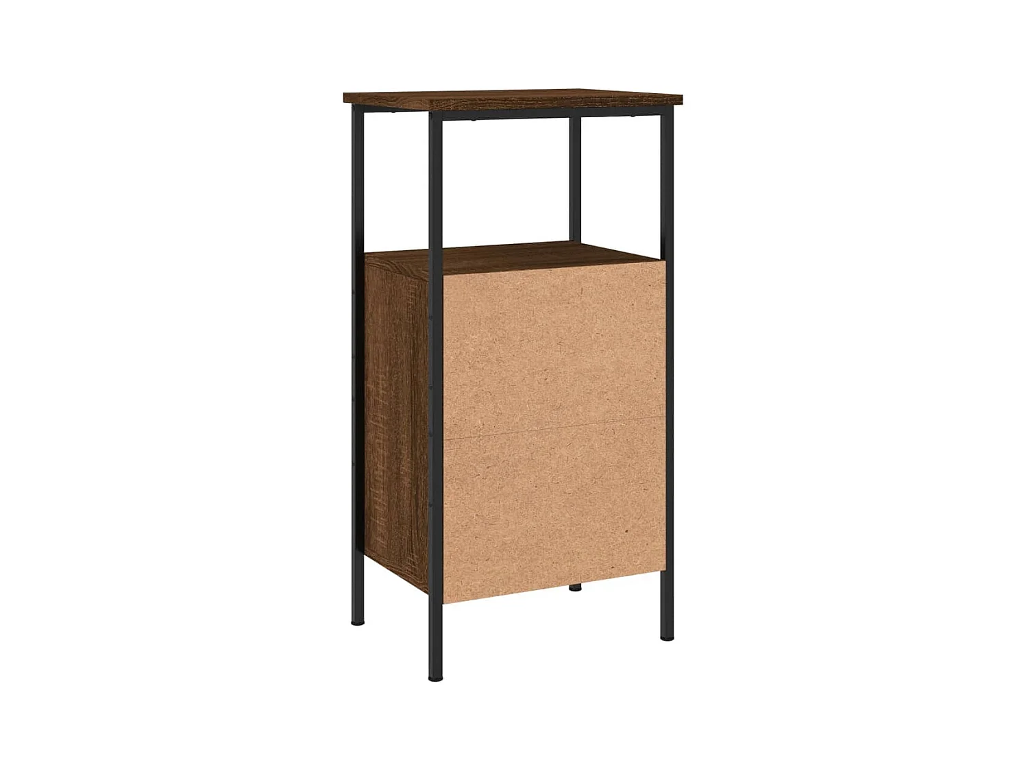 Mesita de noche | Mesilla de noche madera de ingeniería roble marrón 41x31x80 cm