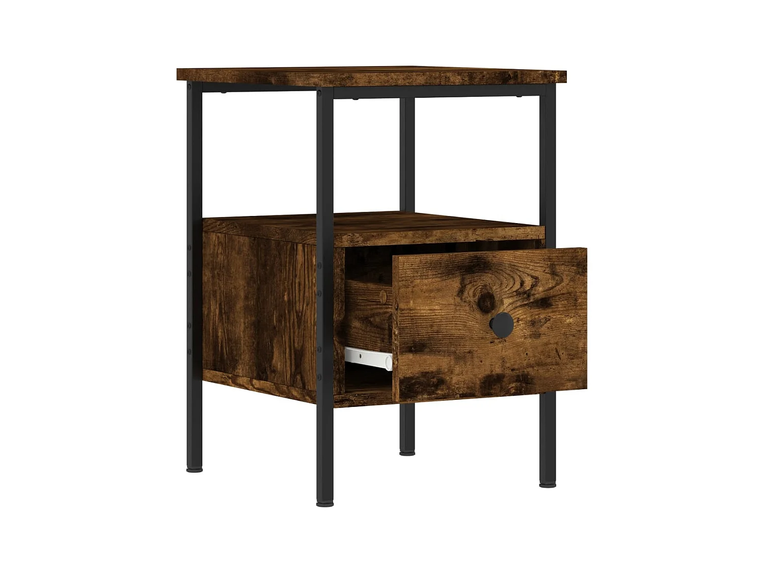 Mesitas de noche | Mesilla de noche 2 uds madera ingeniería roble ahumado 34x36x50 cm