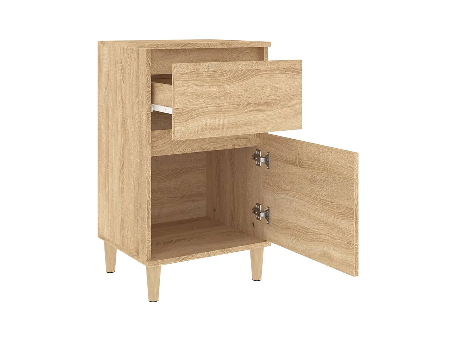 Tables de chevet lot de 2 avec rangement chêne sonoma 40x35x70 cm