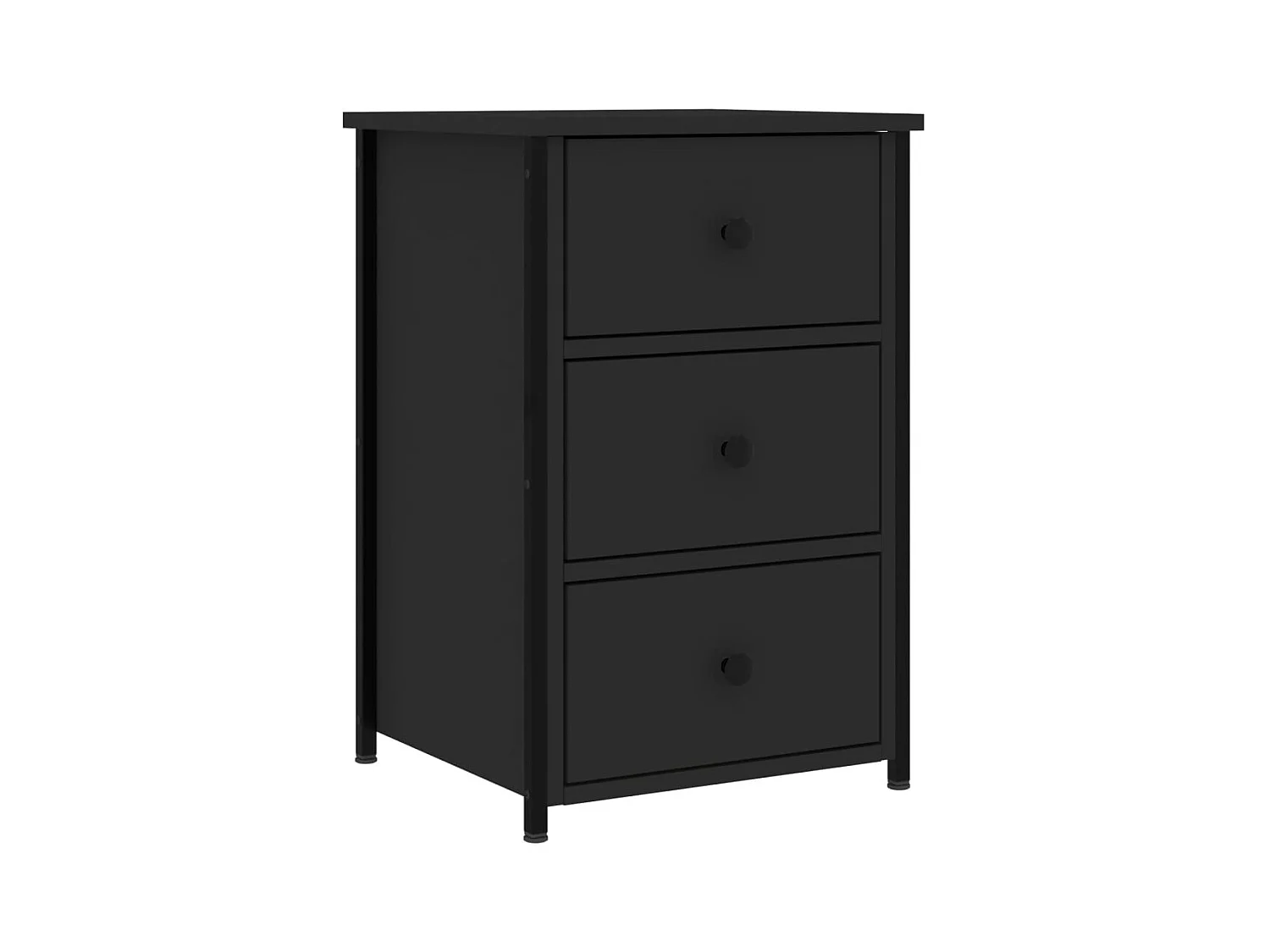 Mesitas de noche | Mesilla de noche 2 uds madera de ingeniería negro 40x36x60 cm