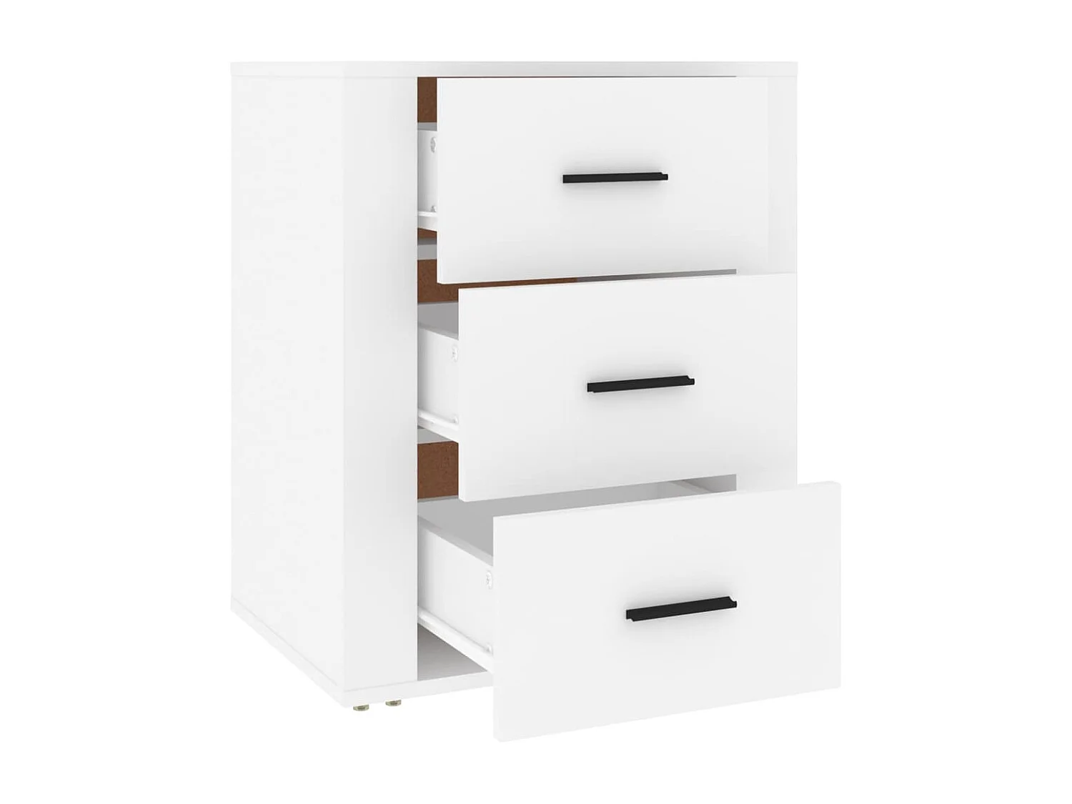 Table de chevet-Table d'appoint-Table de nuit Blanc 50x36x60 cm Bois d'ingénierie