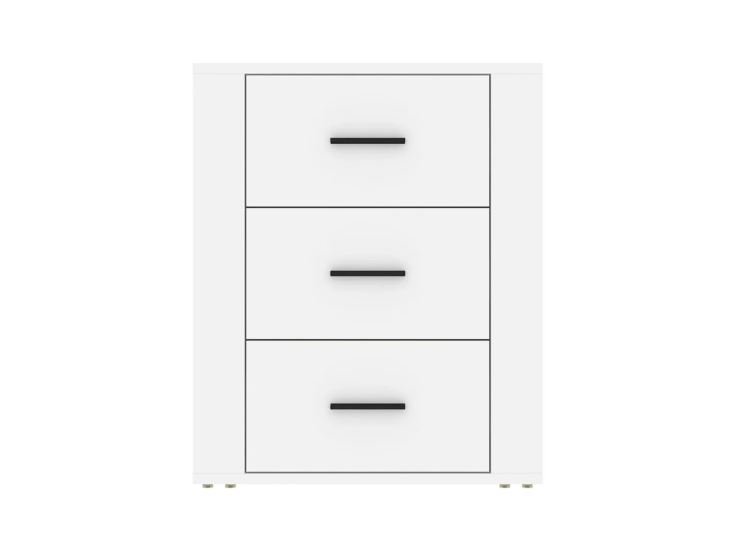 Mesita de noche | Mesilla de noche madera contrachapada blanco 50x36x60 cm