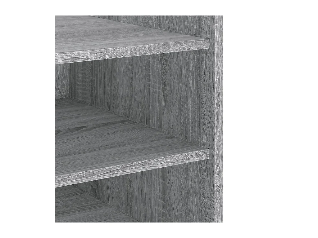 Table de chevet-Table d'appoint Compartiments ouverts sonoma gris 45x50x50 cm bois d'ingénierie