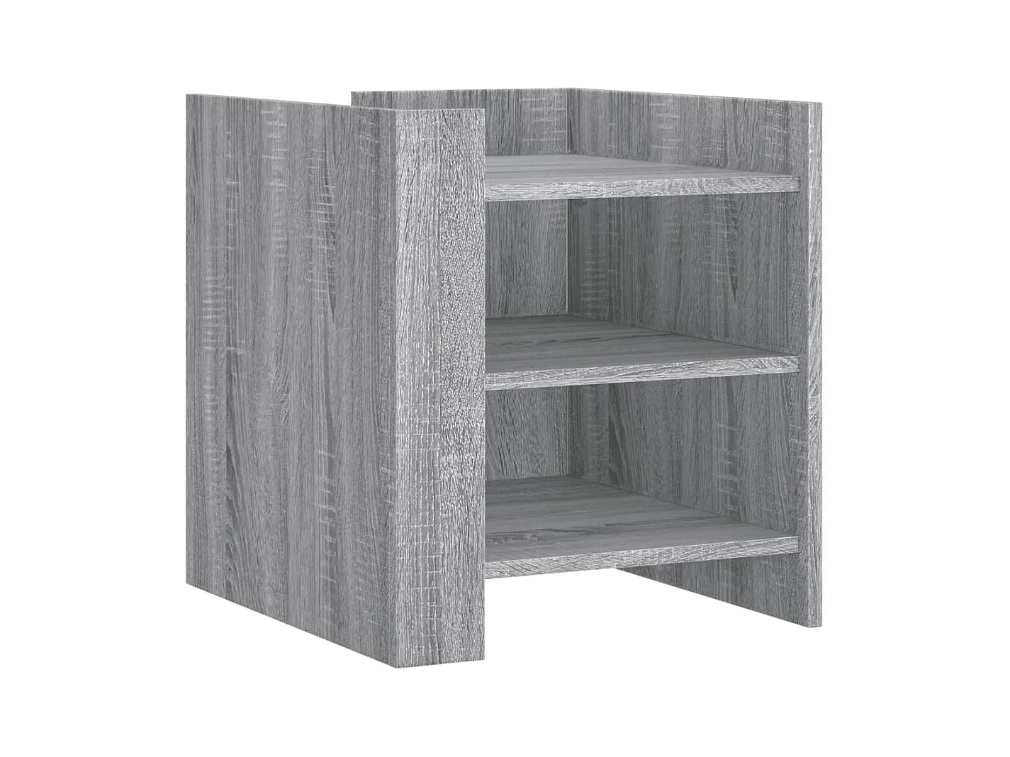 Mesita de noche | Mesilla de noche madera de ingeniería gris Sonoma 45x50x50 cm