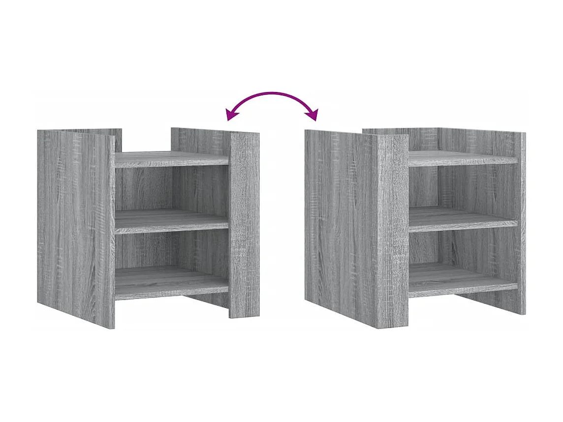 Nachttisch-Beistelltisch Grau Sonoma 45x50x50 cm Holzwerkstoff SHL15949