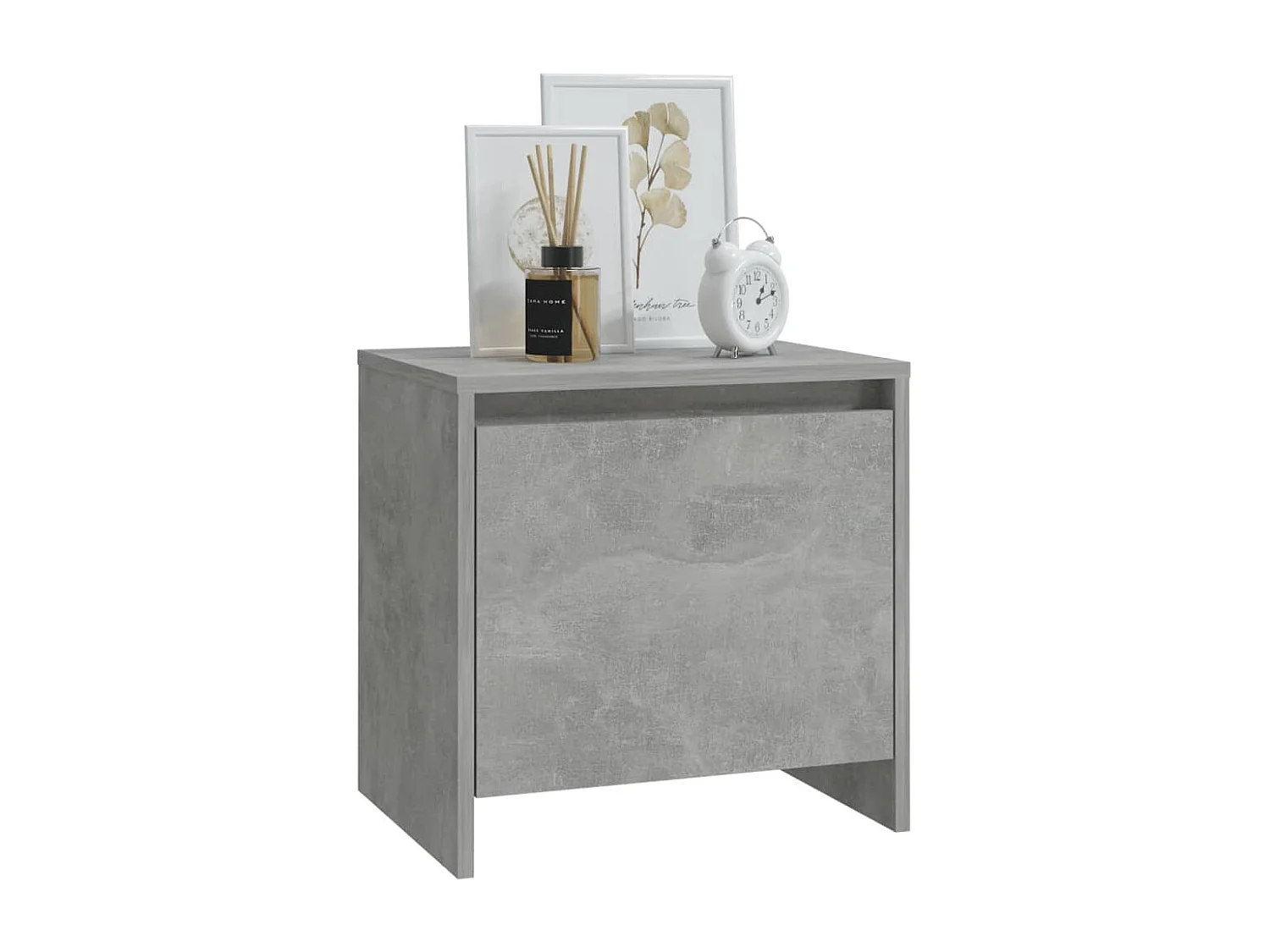 Nachttisch-Beistelltisch Betongrau 45x34x44,5 cm Holzwerkstoff SHL62250