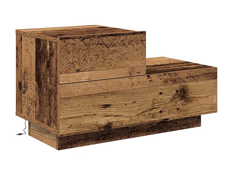 Mesita de Noche | Armario de Noche con cajón Madera Vieja 70x36x40.5 cm