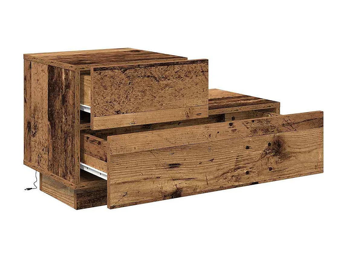 Mesita de Noche | Armario de Noche con cajón Madera Vieja 70x36x40.5 cm