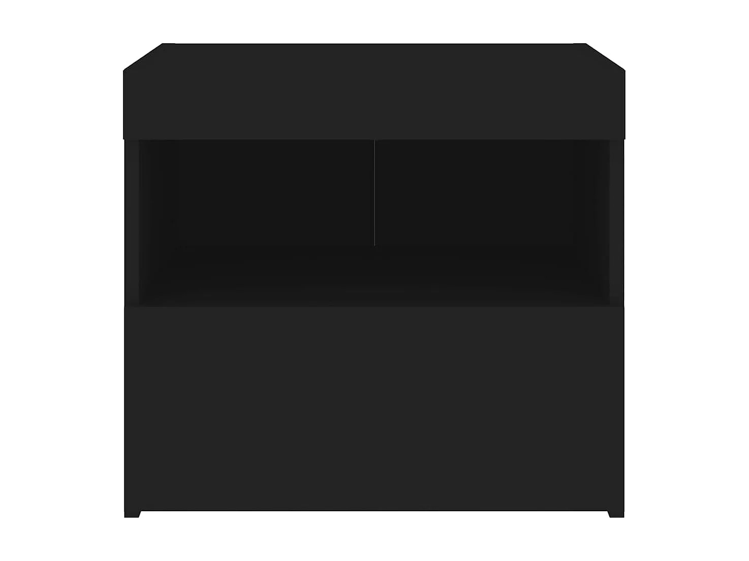 Mesitas de noche | Mesilla de noche con luces LED 2 unidades negro 50x40x45 cm