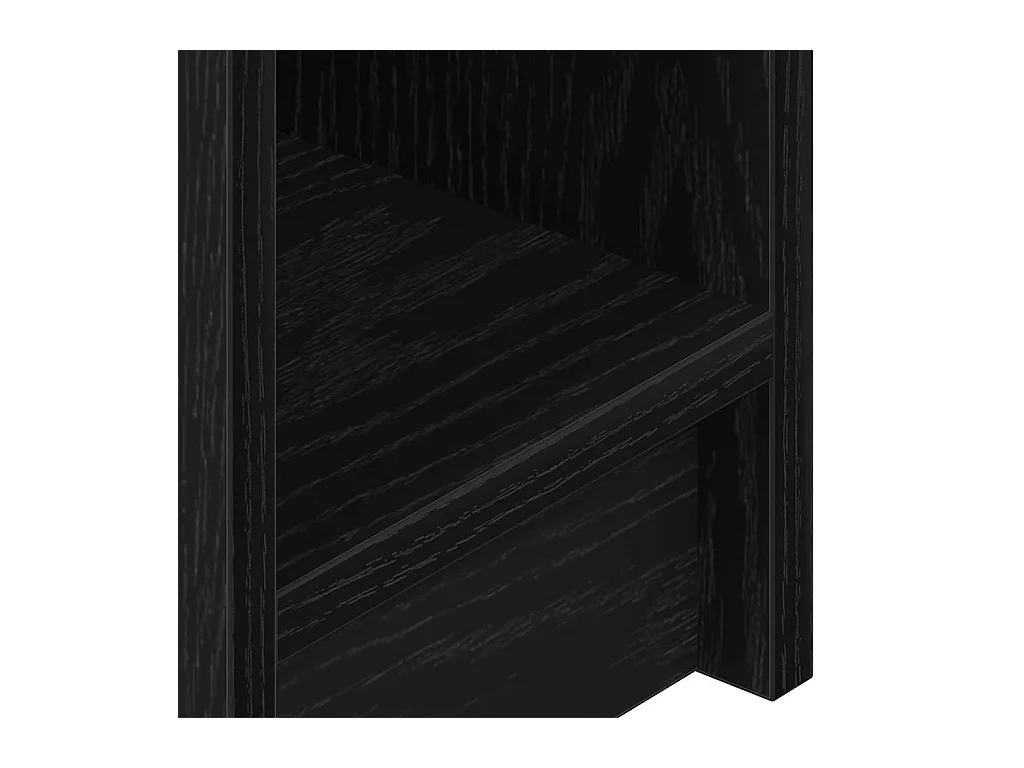 Mesilla de noche | Mesita de noche con cajón roble negro 20x36x60 cm