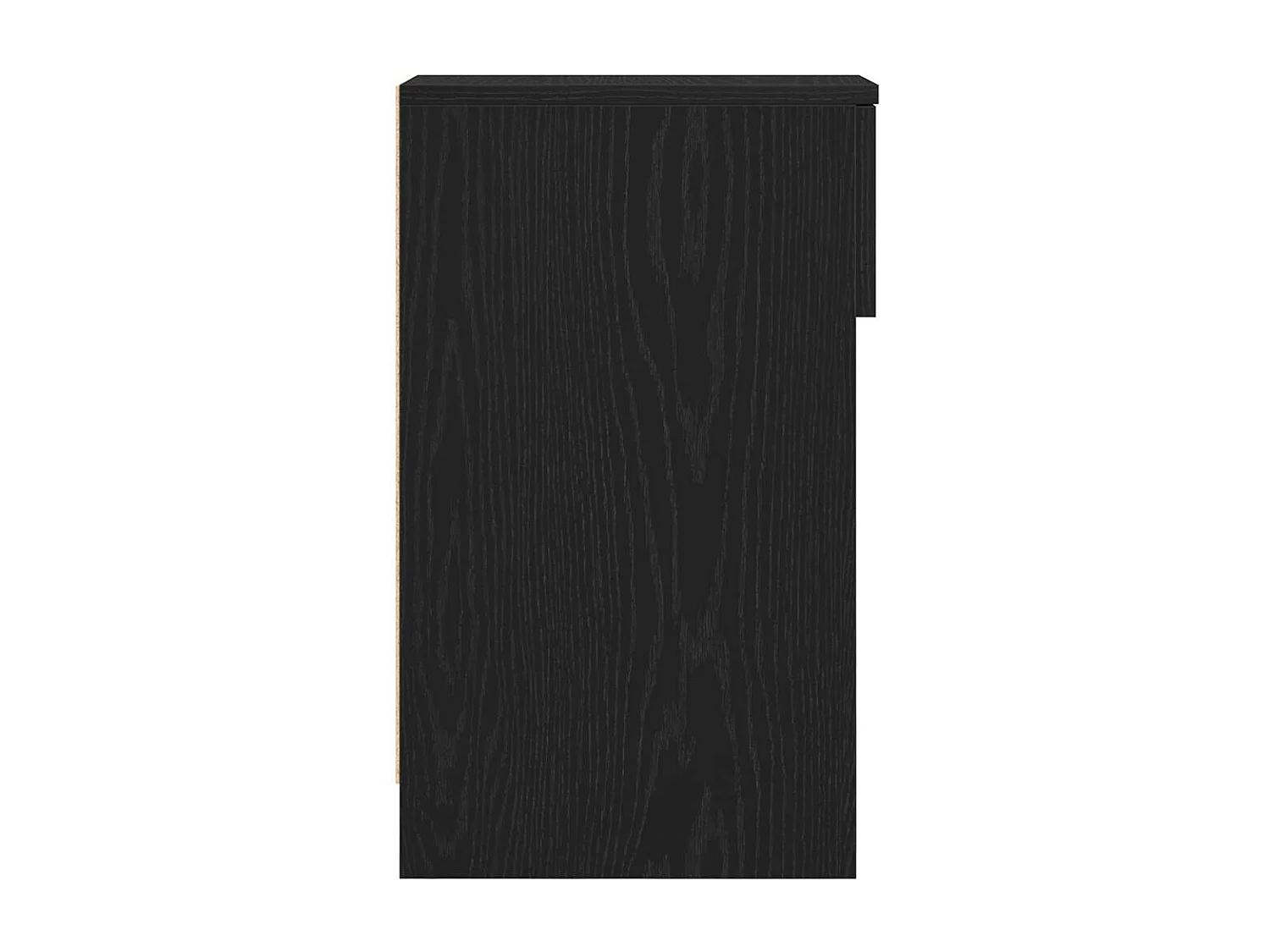 Nachtkastje met lade | Bijzettafel Modern | Opbergkastje 20x36x60 cm zwart eikenkleurig