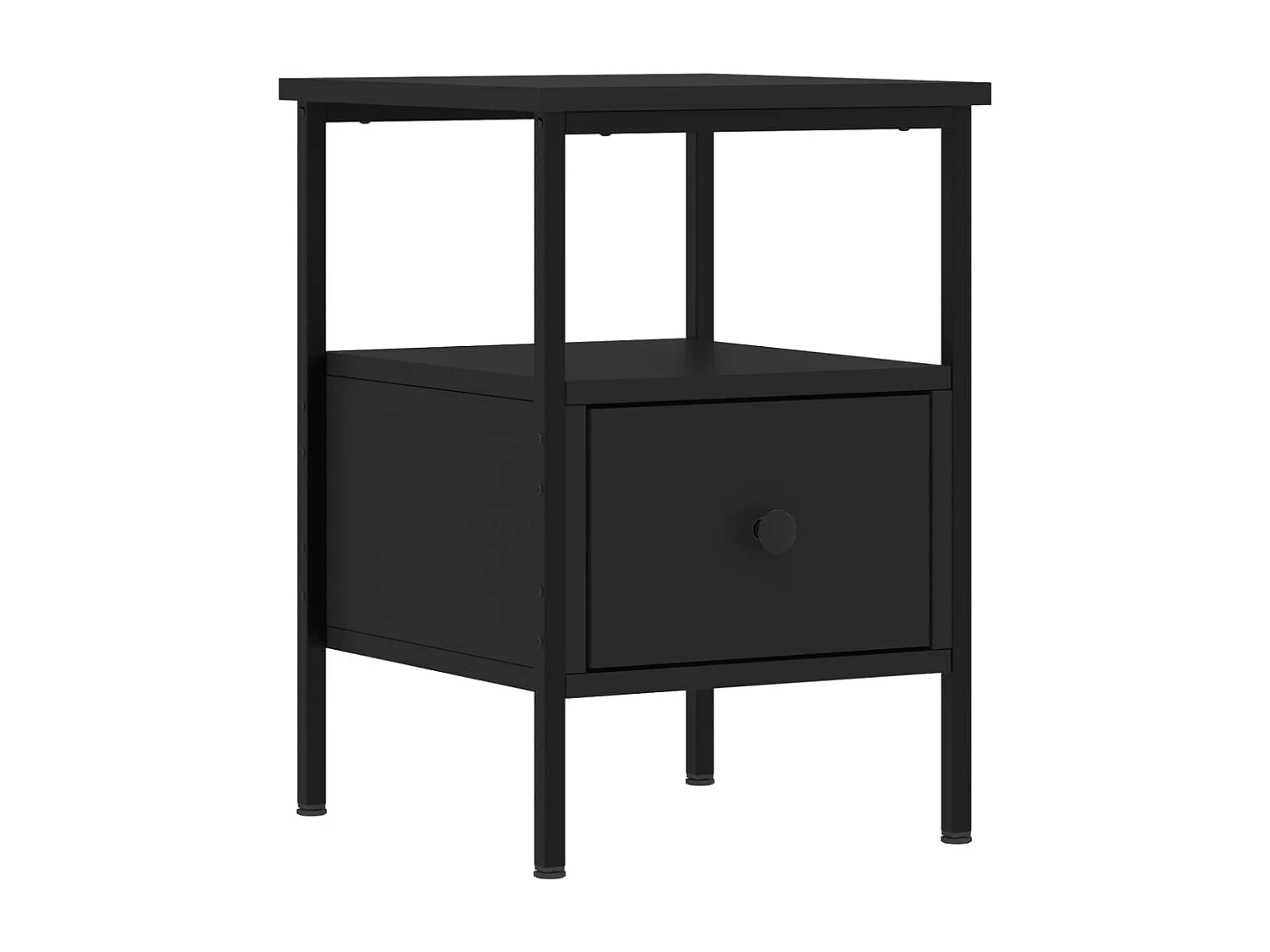 Mesitas de noche | Mesilla de noche 2 uds madera de ingeniería negro 34x36x50 cm