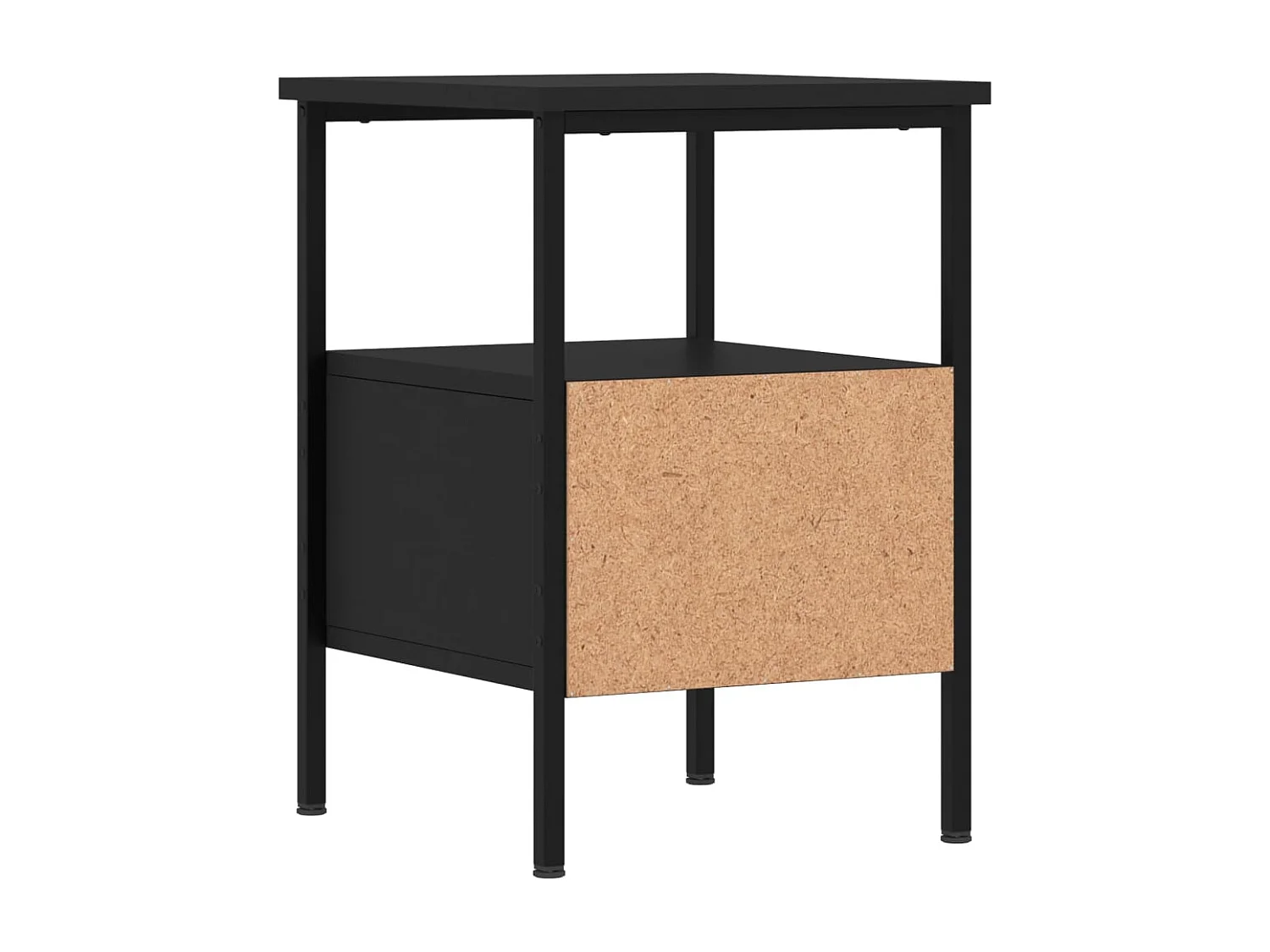 Mesitas de noche | Mesilla de noche 2 uds madera de ingeniería negro 34x36x50 cm