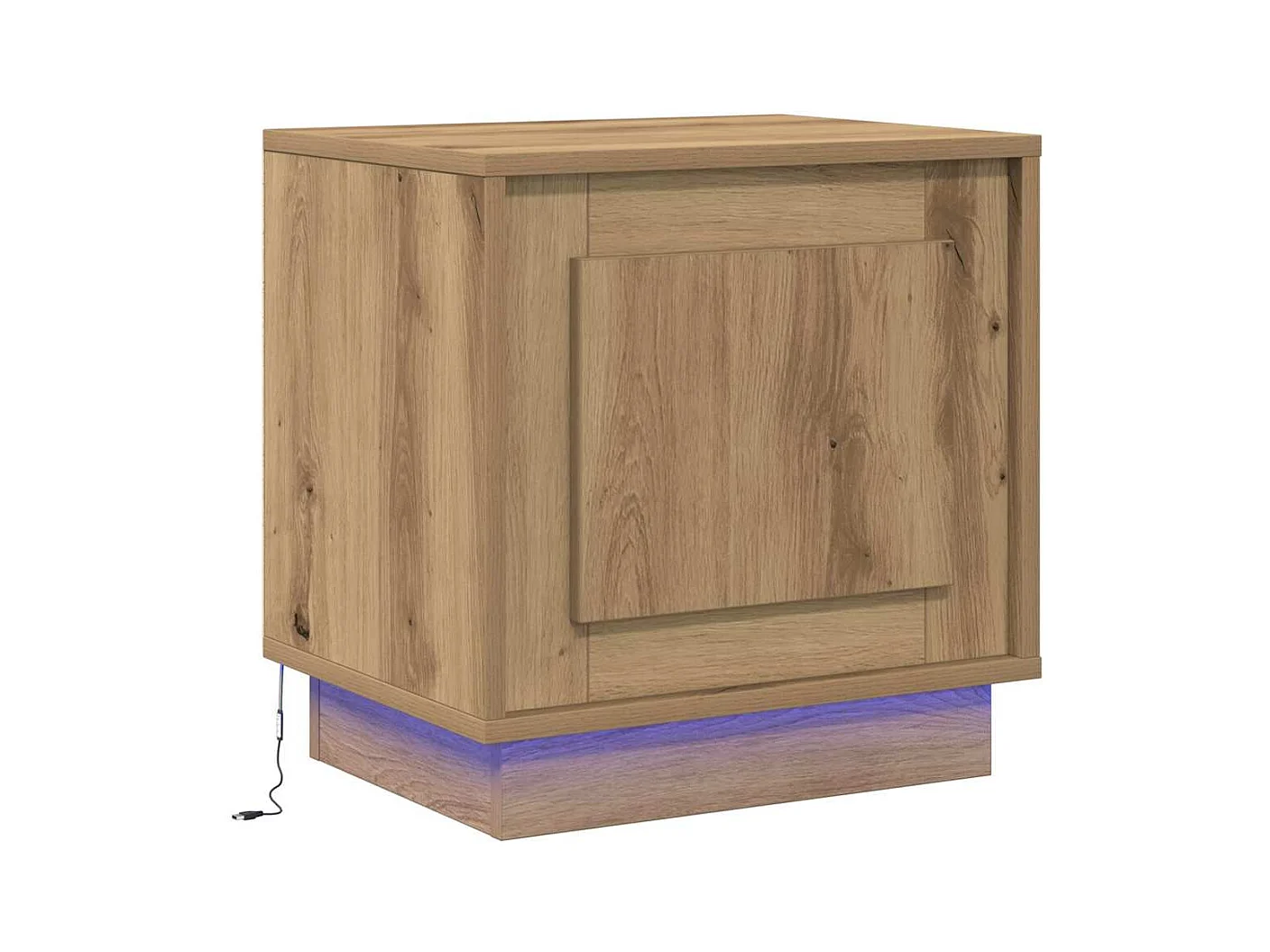 Mesita de Noche | Armario de Noche 2 uds Roble artisan 44x34.5x45 cm