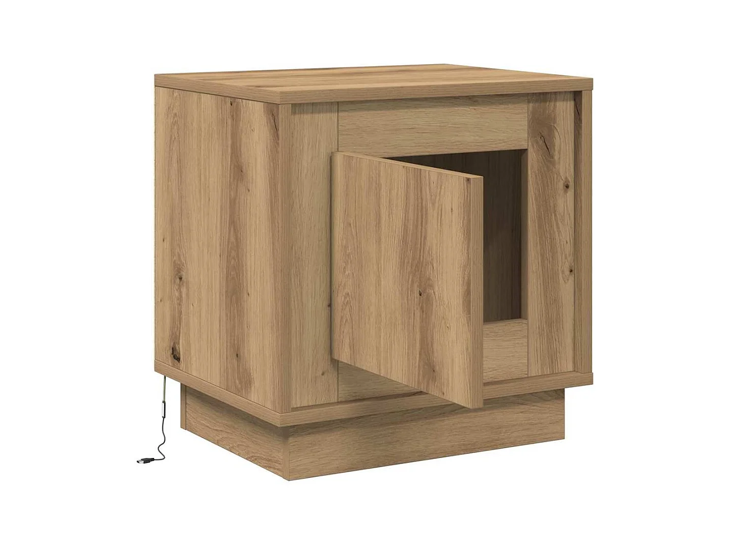 Mesita de Noche | Armario de Noche 2 uds Roble artisan 44x34.5x45 cm