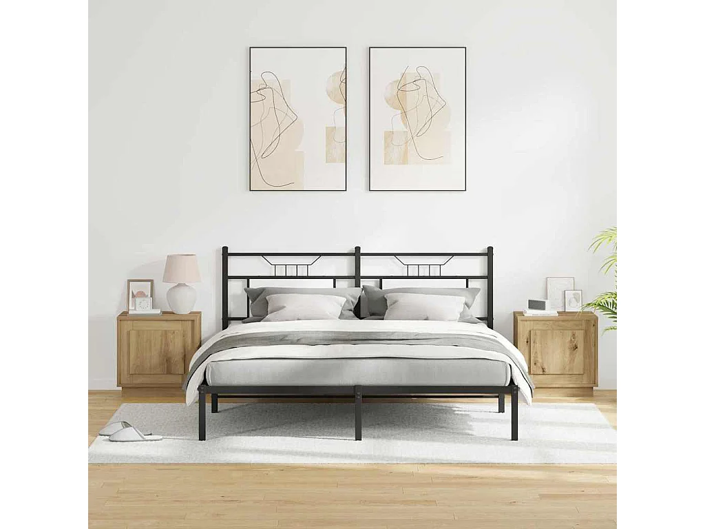 Nachttisch 2er Set-Beistelltisch Eiche handwerklich 44 x 34.5 x 45 cm SHL63425