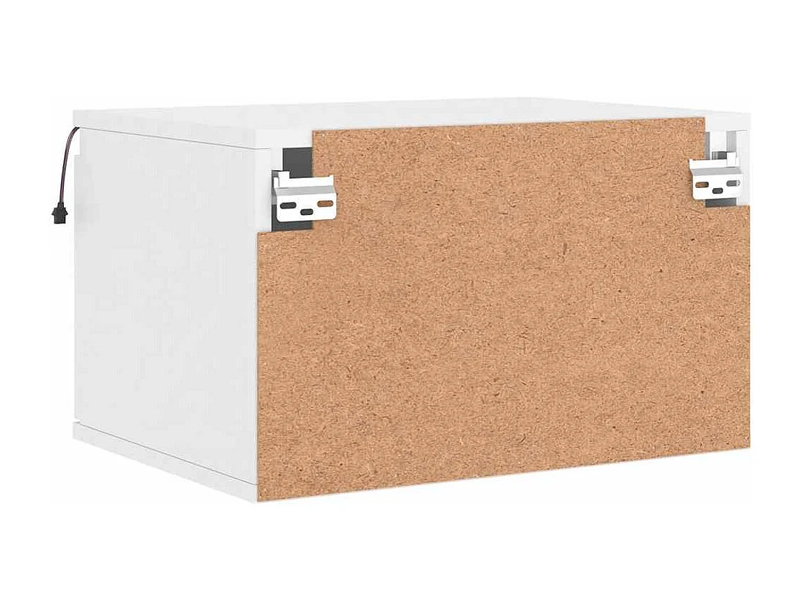 Mesita de noche | Mesilla de noche de pared con luces LED blanco