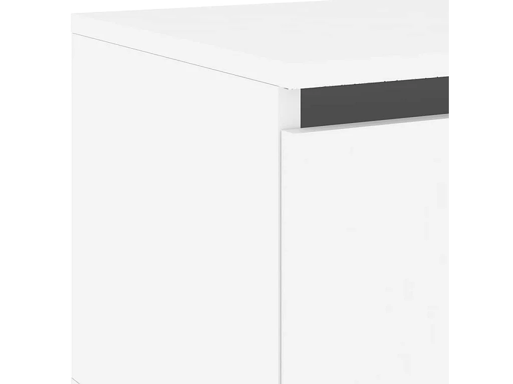 Mesita de noche | Mesilla de noche de pared con luces LED blanco