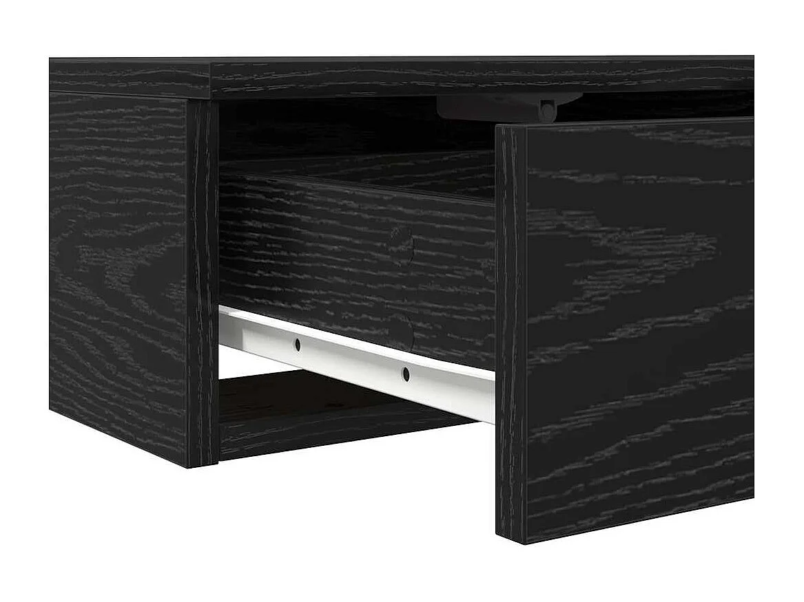 Cajones de cama con cajón Roble negro 160x36.5x16.5 cm