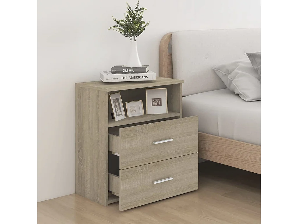 Nachttisch-Beistelltisch Sonoma-Eiche 50x32x60 cm SHL94003