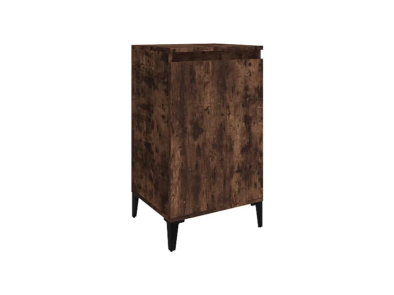 Mesita de noche | Mesilla de noche madera contrachapada roble ahumado 40x35x70 cm