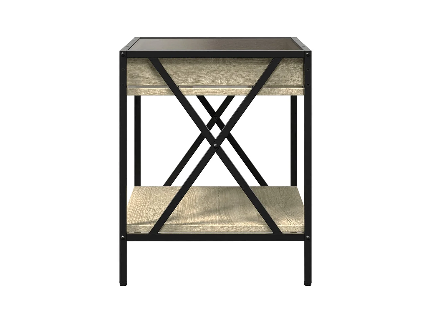 Mesita de noche | Mesilla de noche con Infinity LED roble Sonoma 40x40x49 cm