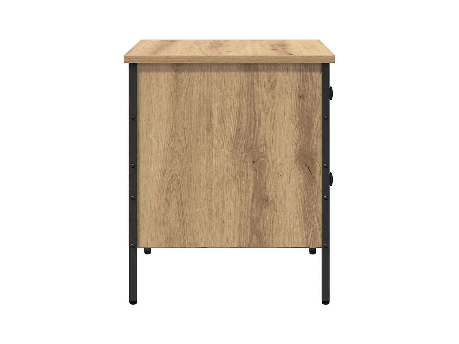 Mesita de Noche | Mesa auxiliar con cajón Roble artisan 40x42x50 cm