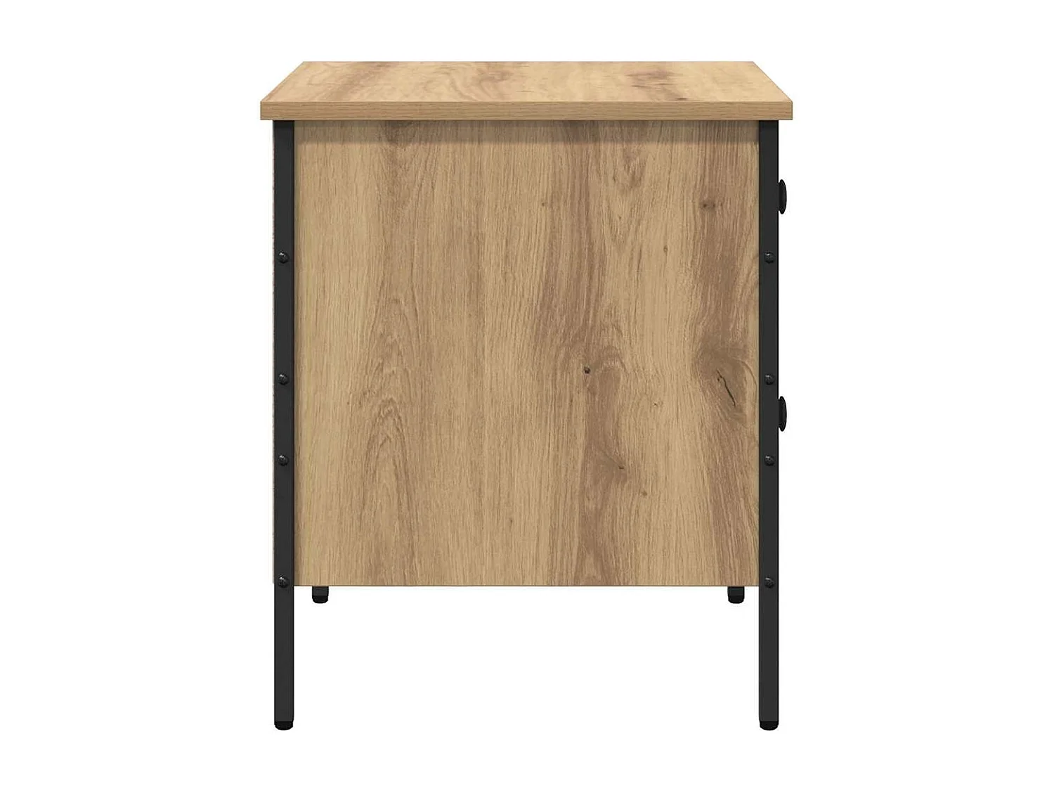 Mesita de Noche | Mesa auxiliar con cajón Roble artisan 40x42x50 cm