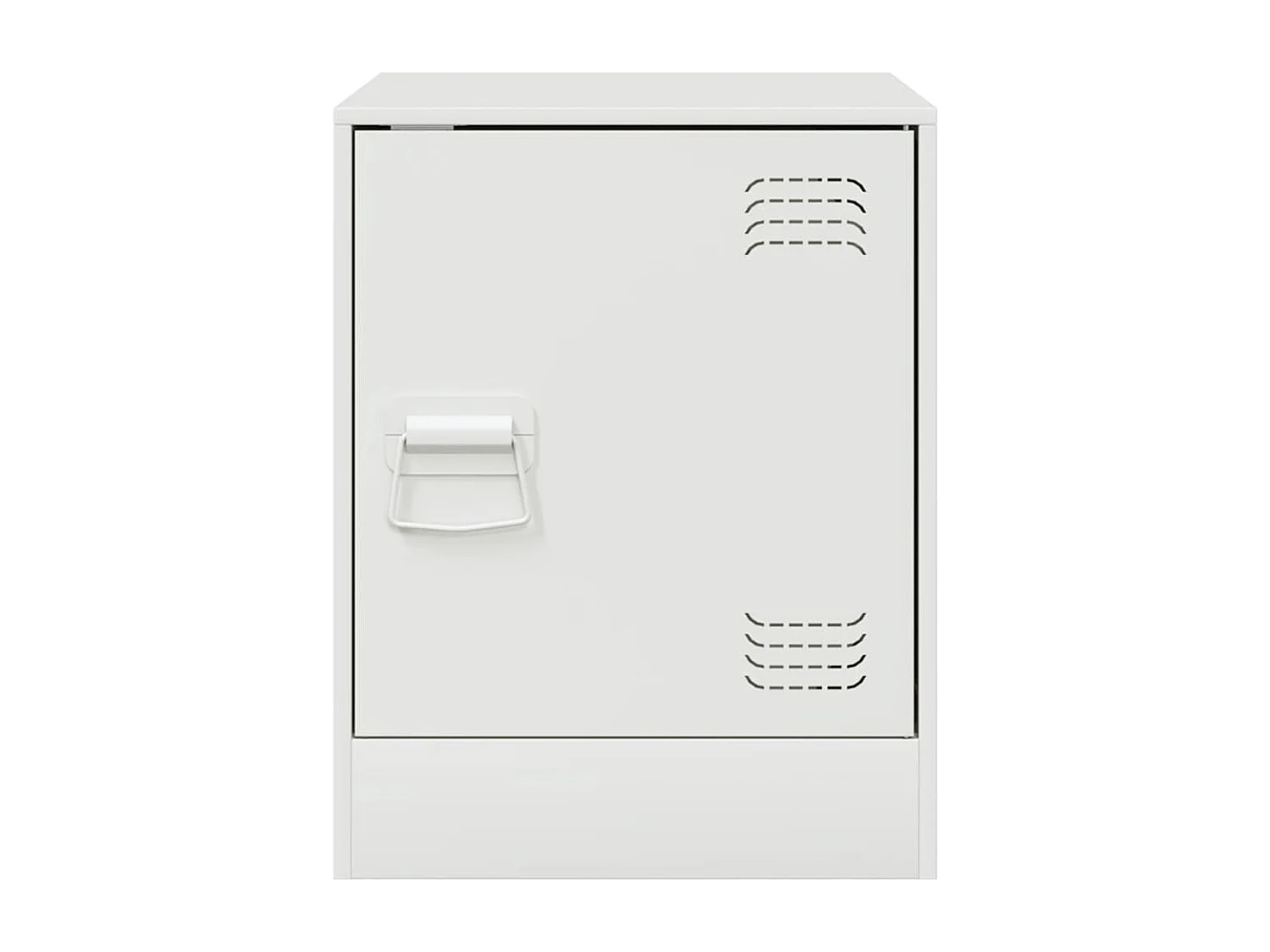 Nachttisch 2er Set-Beistelltisch-Nachttischkommode Weiß 34,5x39x44 cm Stahl SHL95199