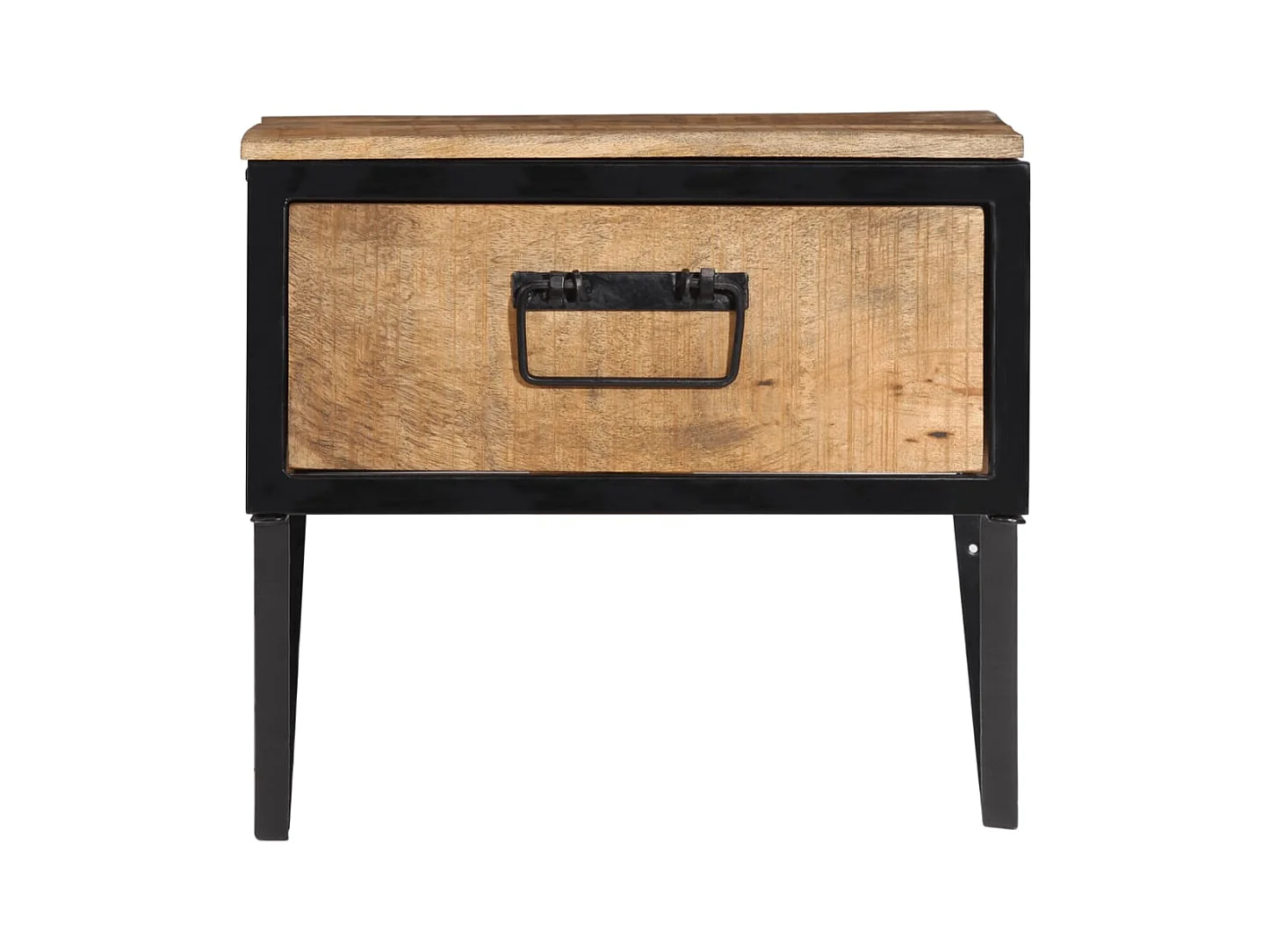 Mesita de noche | Mesilla de noche madera maciza de mango 40x35x40 cm