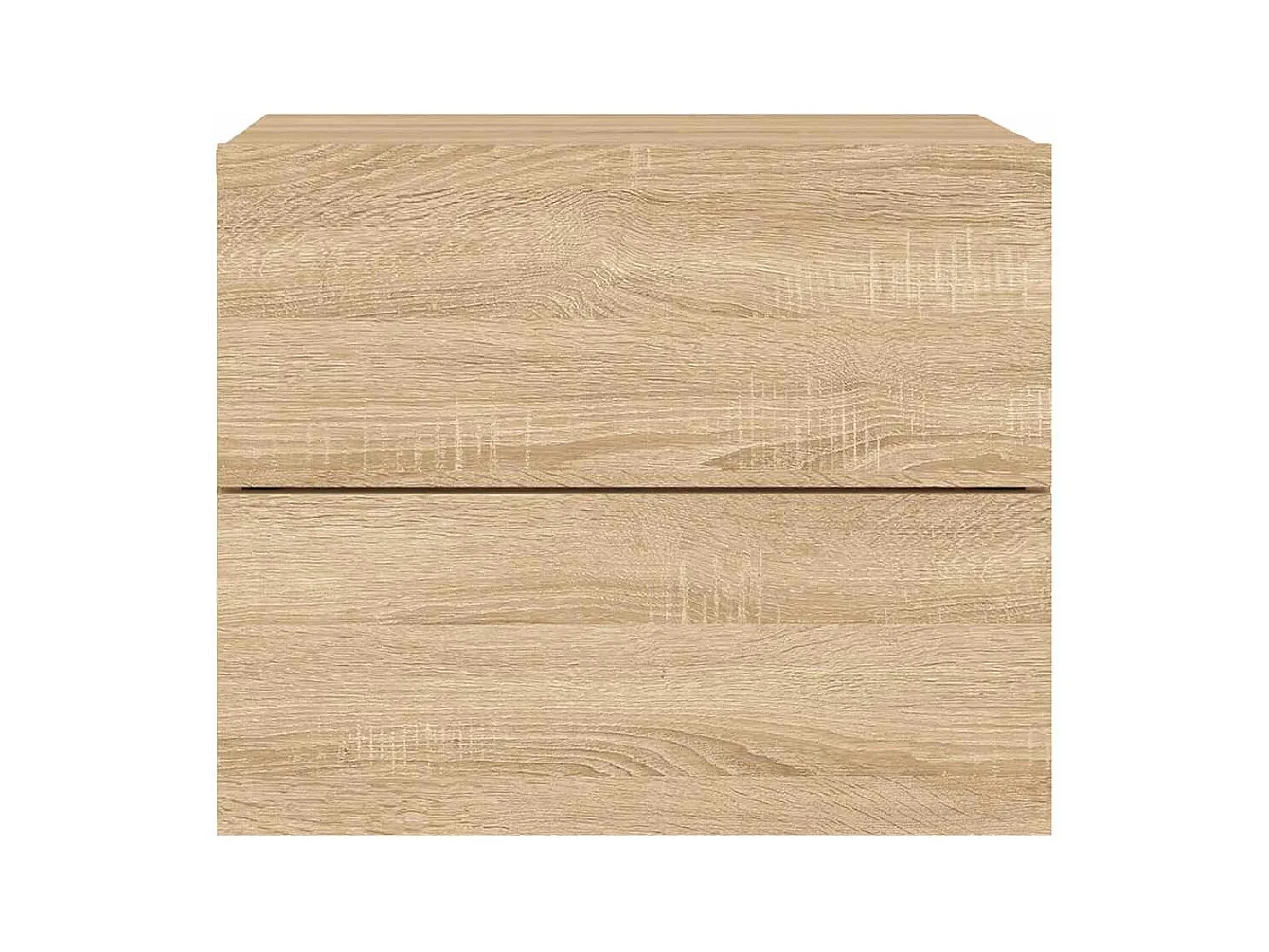 Mesita de noche | Mesilla de noche de pared con luces LED roble Sonoma